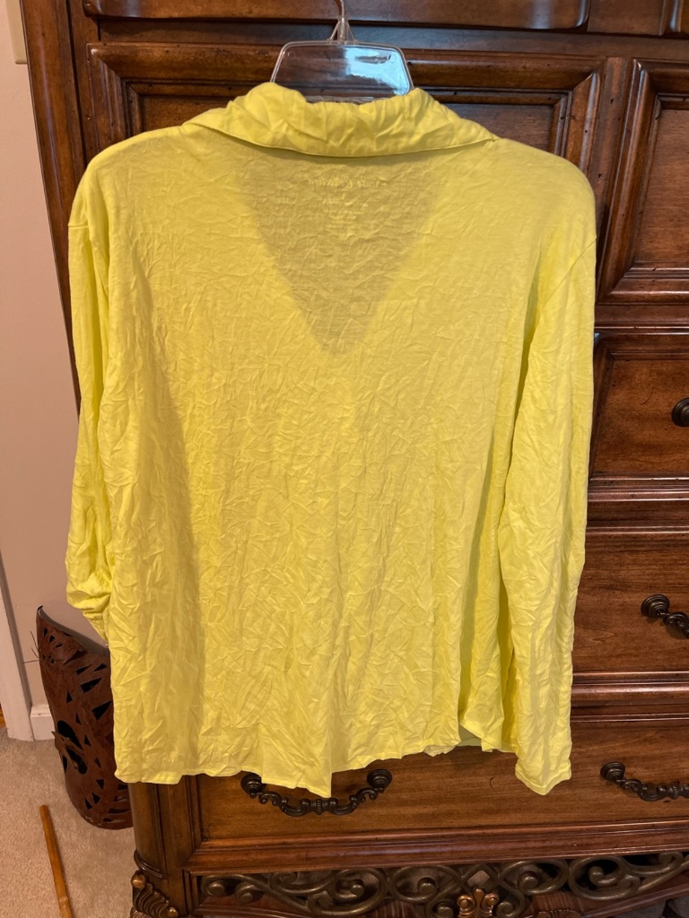 Pleats Collection Yellow Button-Down Collared Shirt - Picture 4 of 4